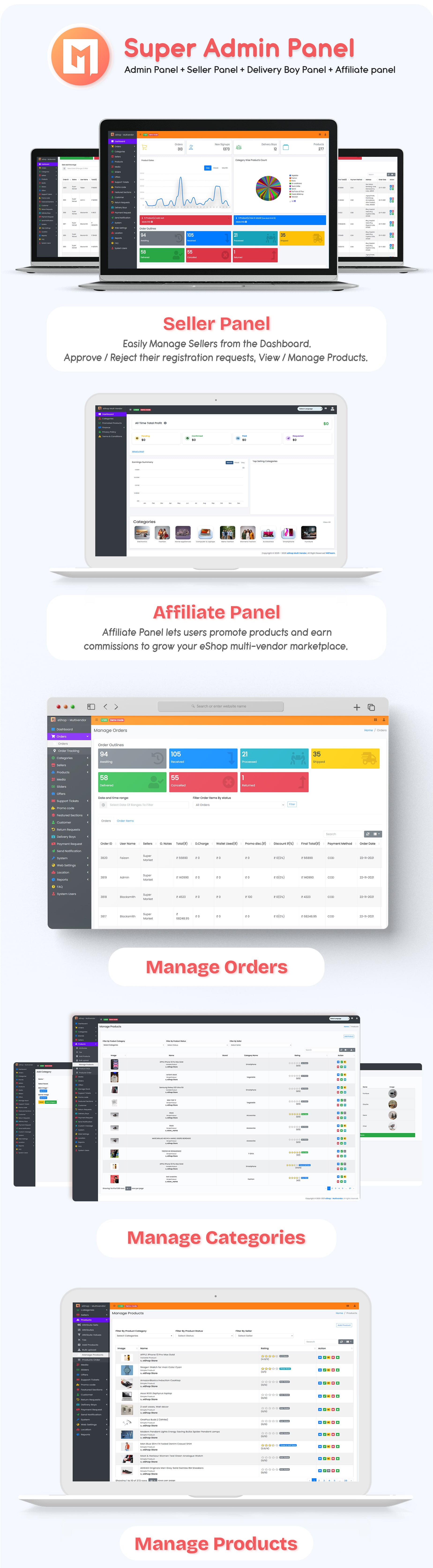 admin panel