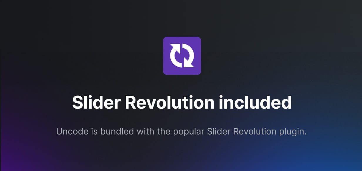 Uncode - Creative Multiuse & WooCommerce WordPress Theme - Slider Revolution