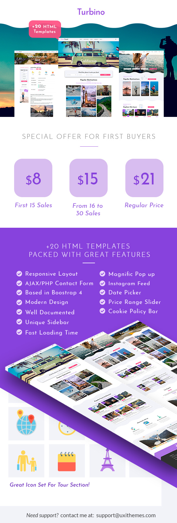 Turbino  - Tour & Travel Listing HTML Template - 1