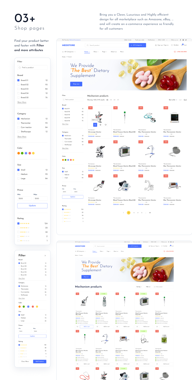 MEDSTORE - Medical & Multipurpose eCommerce Figma Template - 3