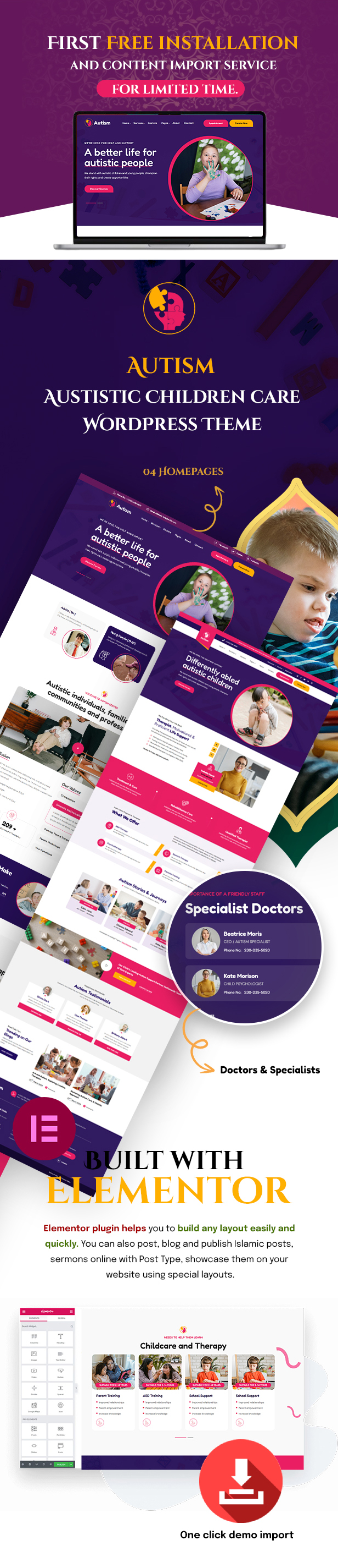 Autism Care WordPress Theme 