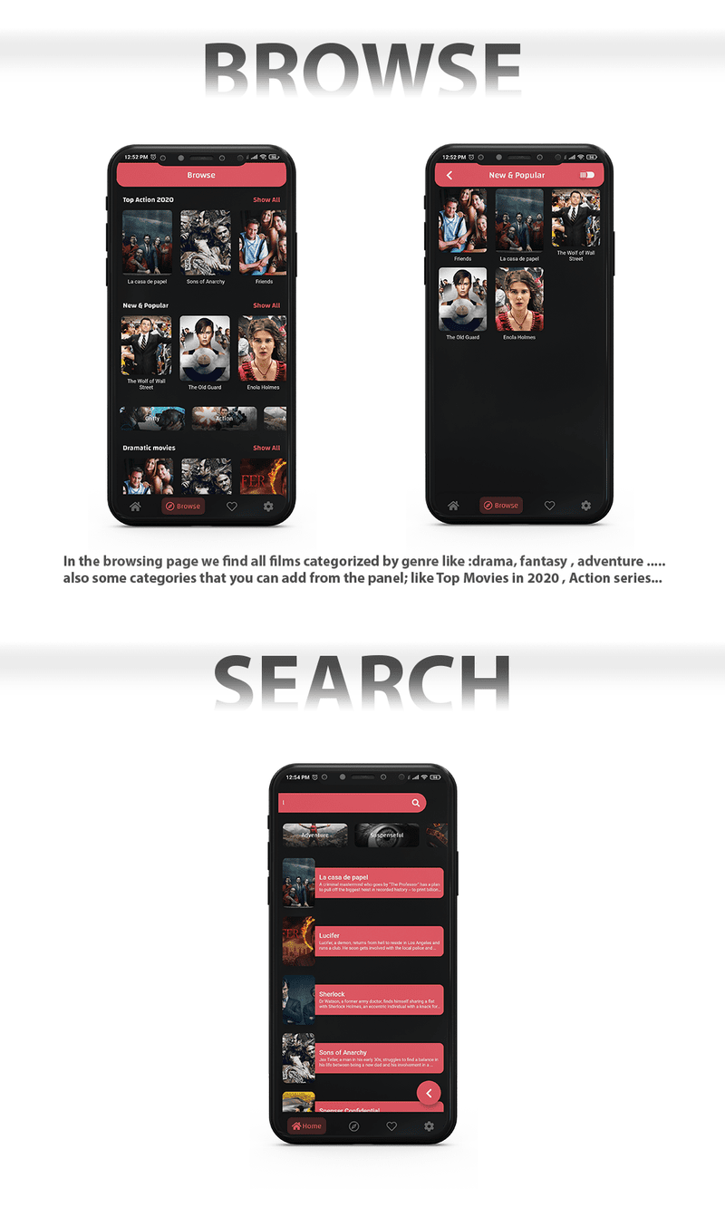 Movies App - Admin panel ( movies & series & tv shows...) Flutter - 4