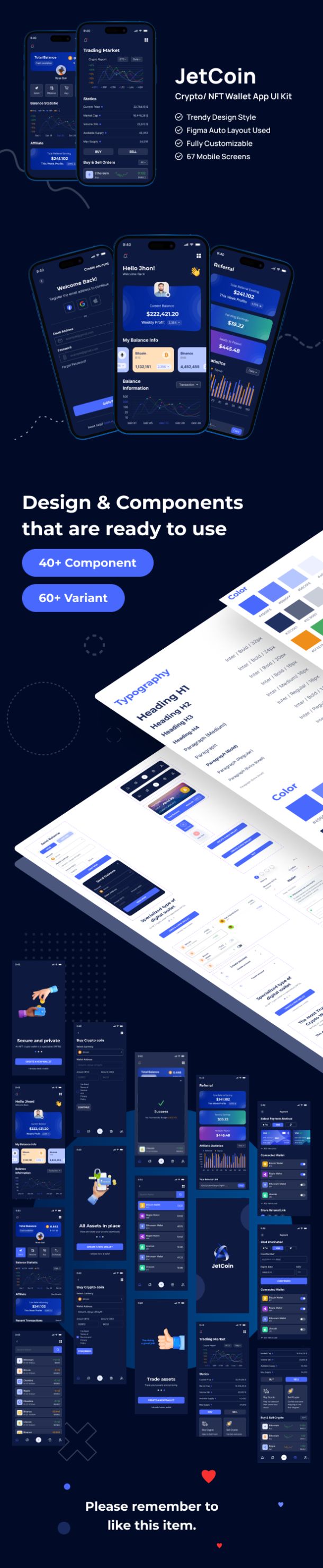 Jetcoin - NFT  Wallet App Figma Template - 1