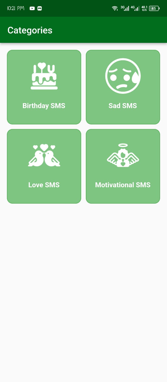 SMS Buddy - A Online Based Quotes App - 2