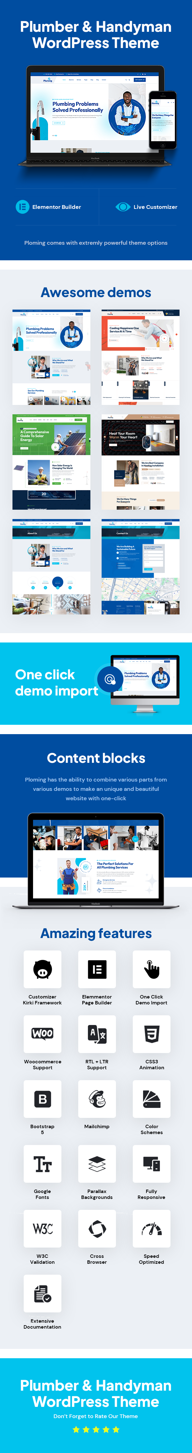 Ploming - Plumber & Handyman WordPress Theme - 1