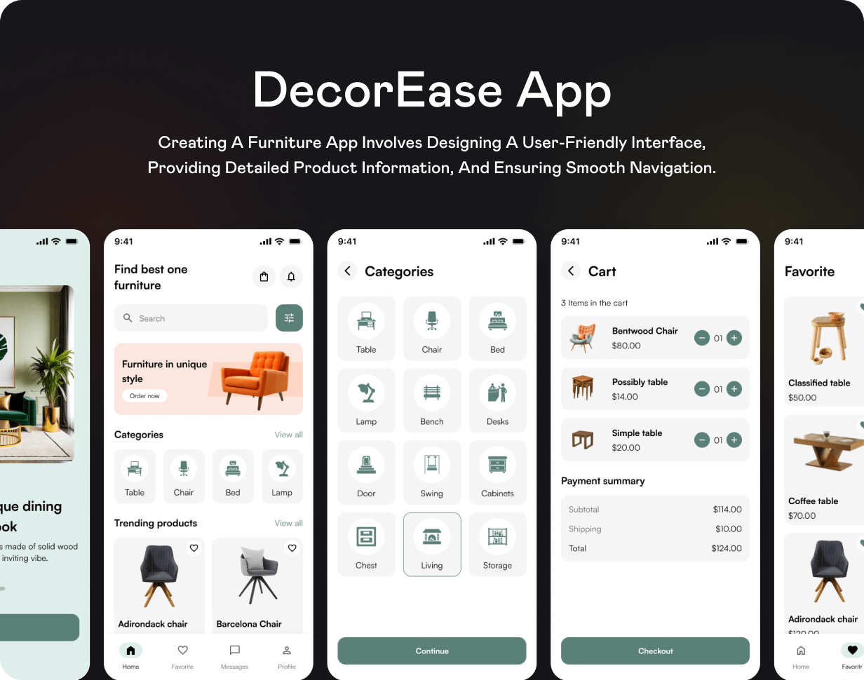 DecorEase App UI Template | Interior Design & Home Styling App in ...