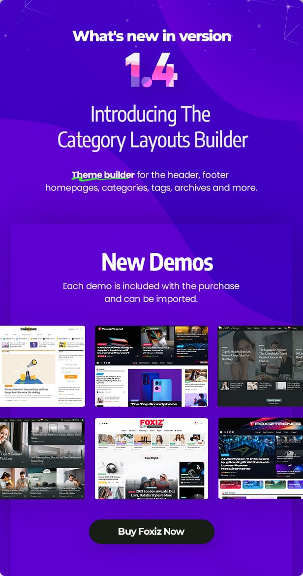 foxiz wordpress news theme version 1.4