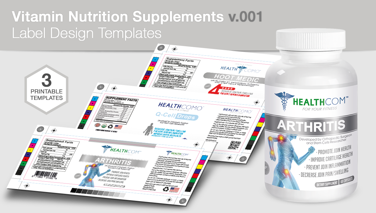 Bottle Nutrition Supplement Packaging Mock-Up - 2