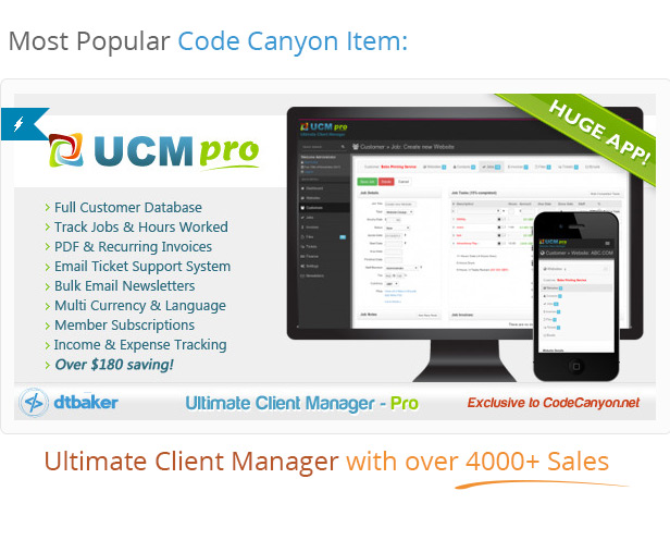 great PHP client management script