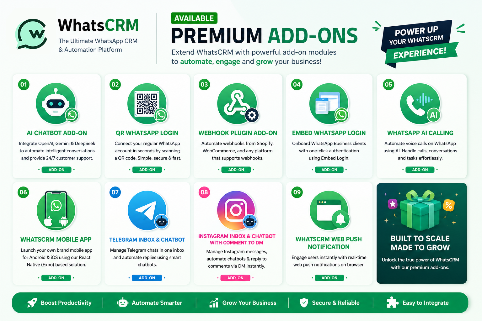 WhatsCRM Add-ons