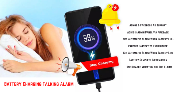  battery charging talking alarm
