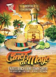 Design Cloud: Cinco de Mayo Beach Party Flyer Template