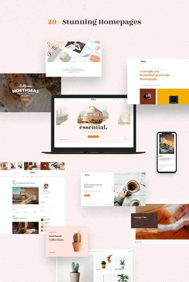 Vintage Design WordPress Theme - Classic Homepage