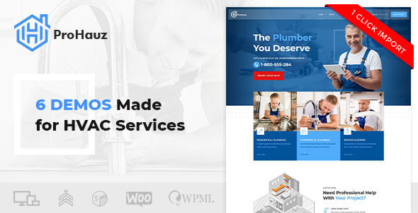 ProHauz – HVAC Services WordPress Theme