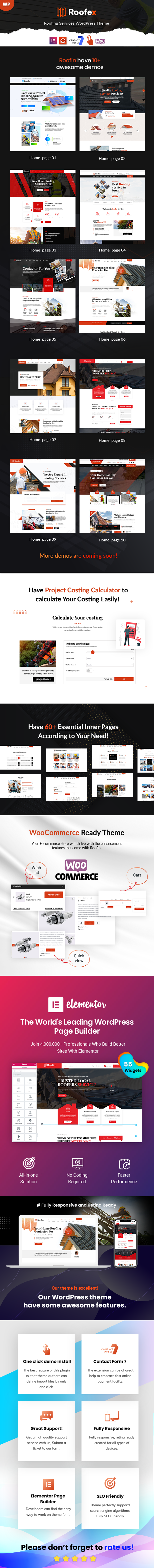 Roofex - Roofing Services WordPress Theme - 1