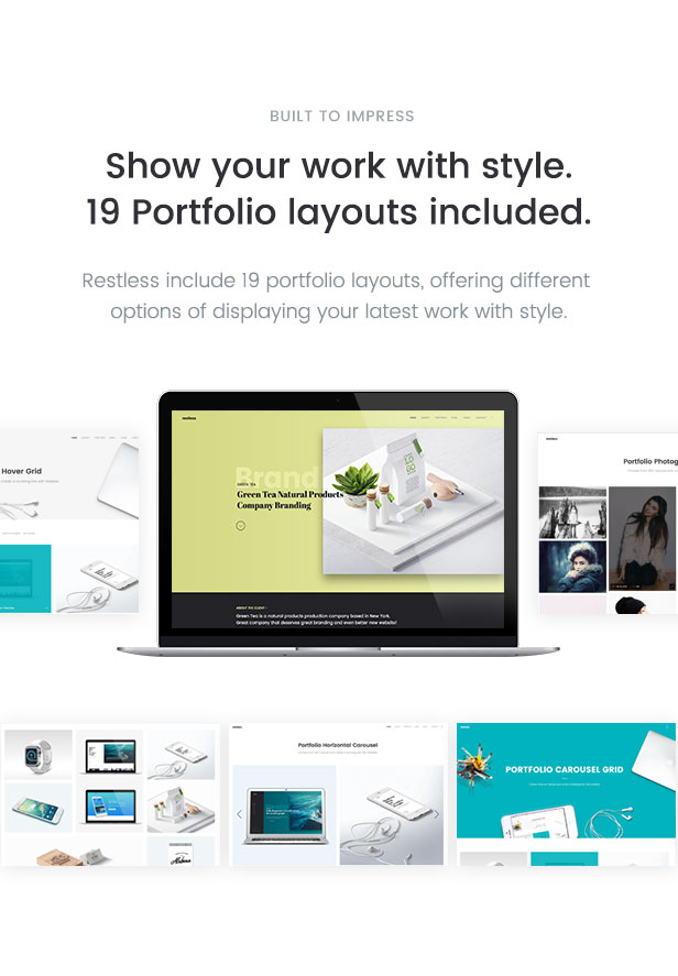 Restless versatile, clean and modern portfolio template