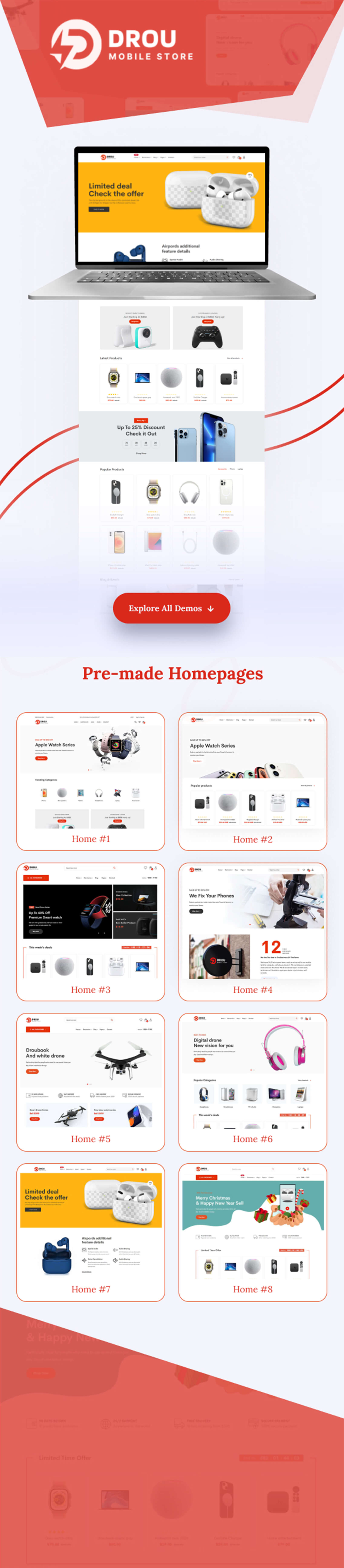 Drou - electronics ecommerce Store Shopify 2.0 Theme