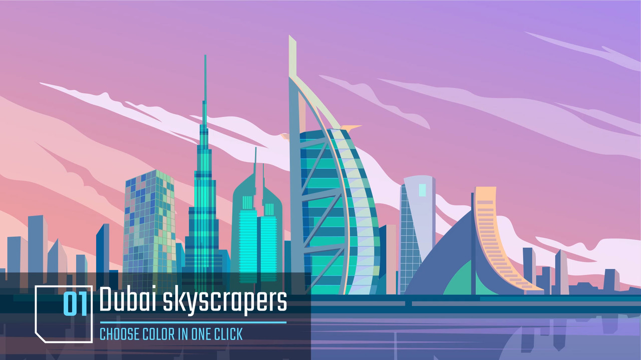 World cities - Animation background by DesignSells | VideoHive