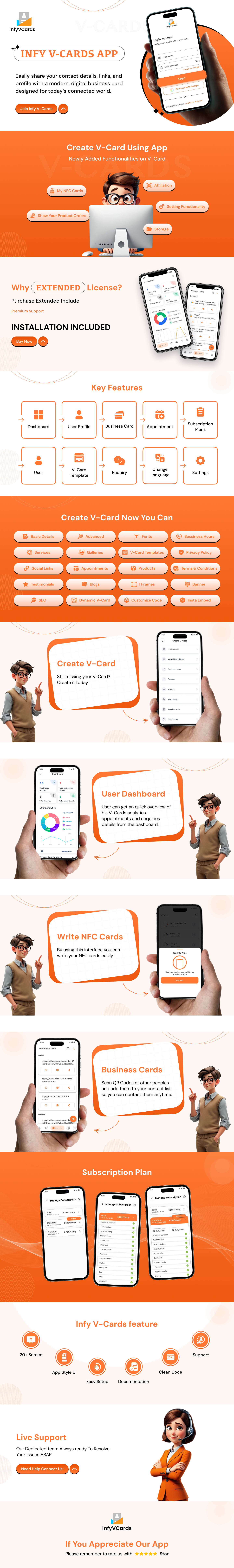 Infy vCard Mobile App Add On for Saas - 3