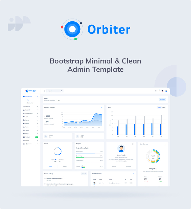orbitor-minimal clean bootstrap 4 admin dashboard & ui kit