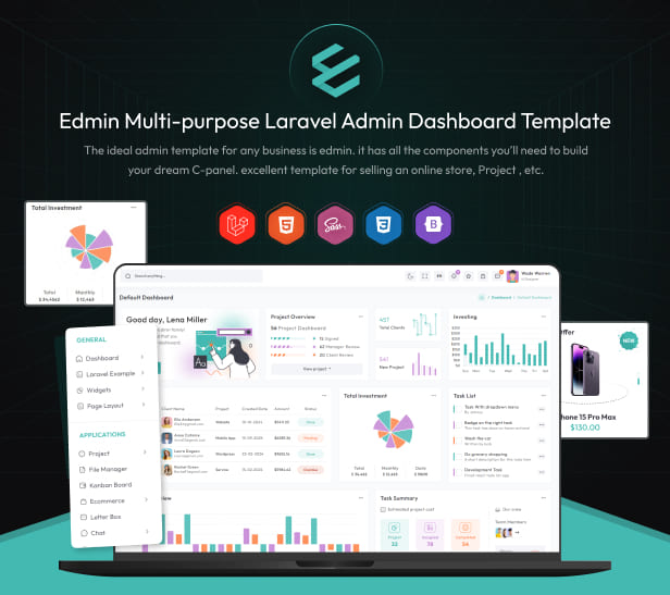 Edmin – Laravel Admin & Dashboard Template