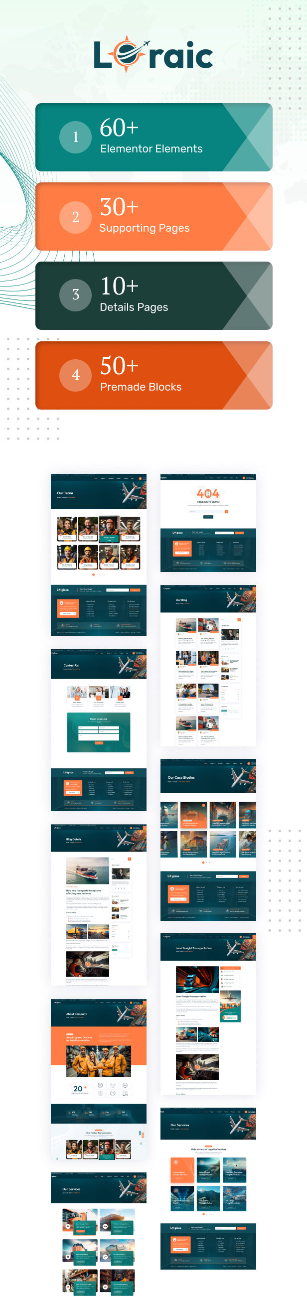 Loraic - Transportation & Logistics WordPress Theme - 6