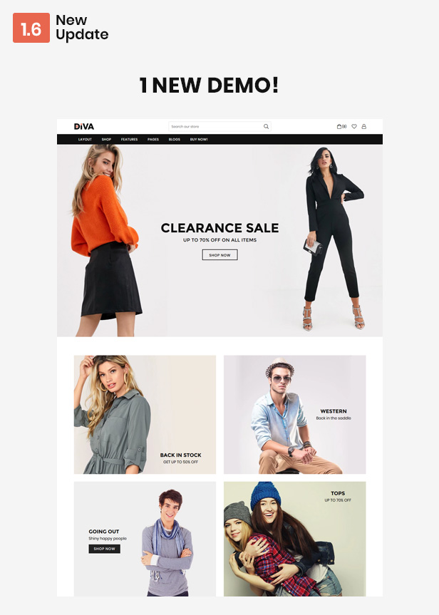 Diva - Minimal and Modern Shopify Theme - 1