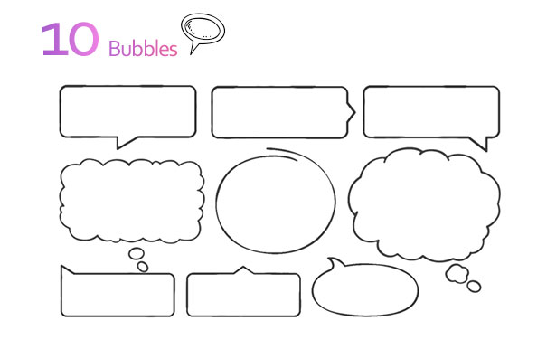 Whiteboard - Infographics Aftereffect - speech bubbles