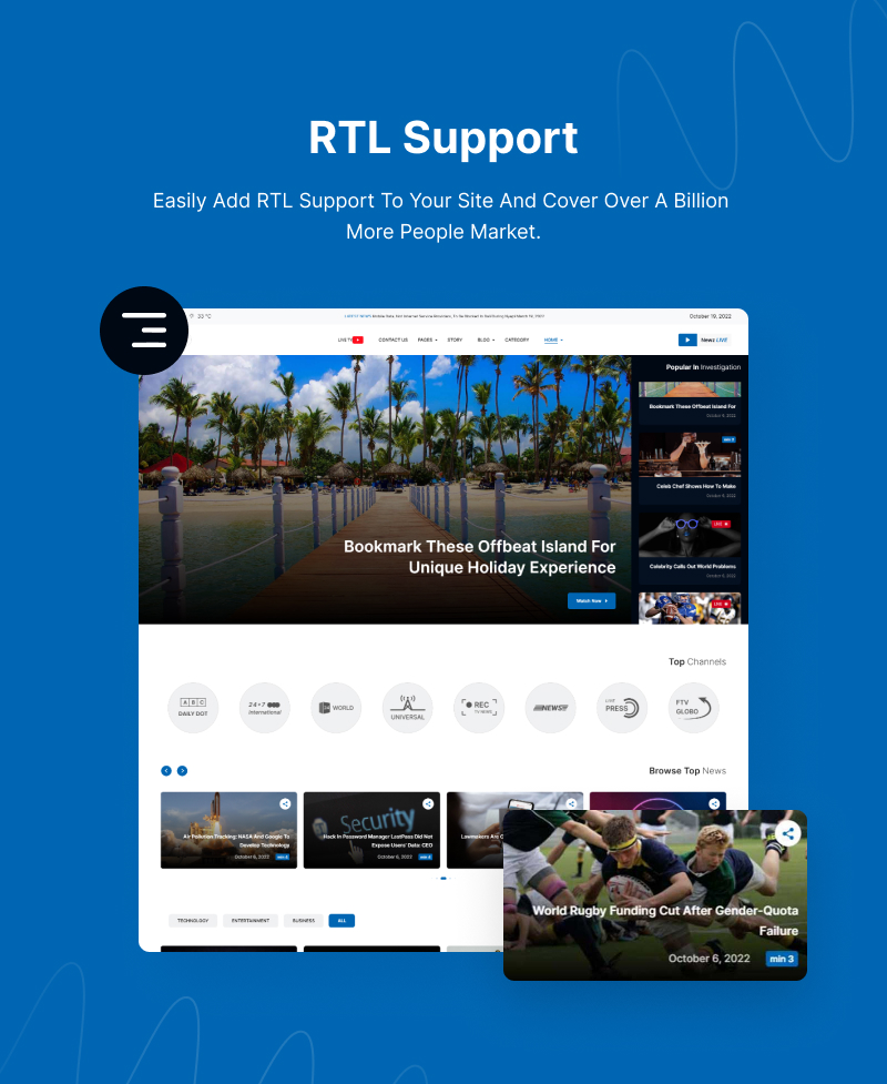 News WordPress theme | Newz Live | Iqonic Design