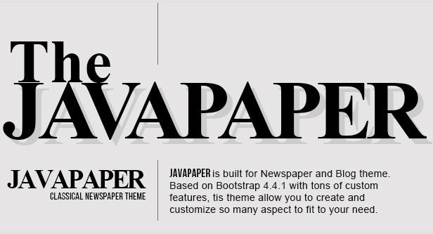 Javapaper – Klasik Gazete Teması - 1
