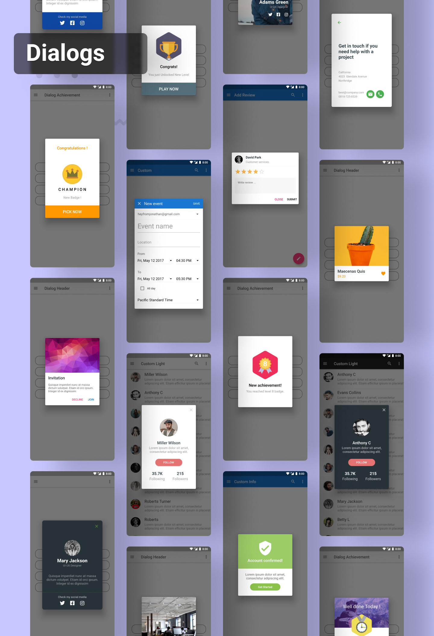 Flutter Material Design UI 2.4 – MaterialX Flutter – Buy Apps, Themes ...