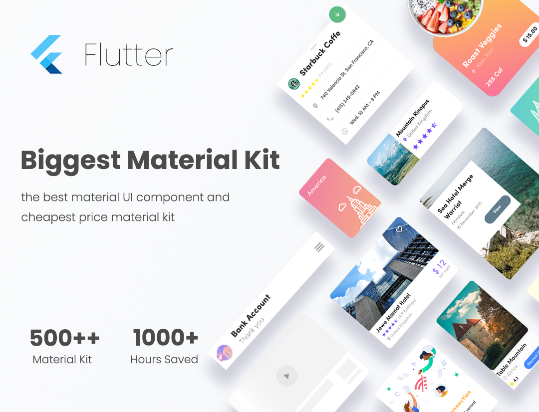 دانلود سورس اپلیکیشن فلاتر Biggest Pro Widget Flutter Kits