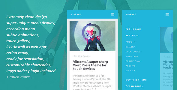 TOUCH: A Lighter-than-air WordPress Mobile Theme - 5