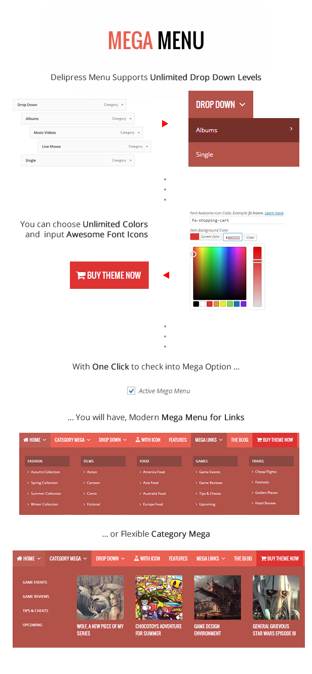 Mega Menu - DeliPress - Magazine and Review WordPress Theme