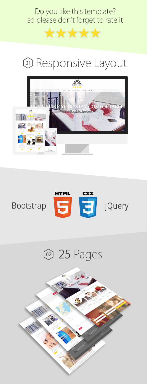 Threeleaves - Responsive Hotel Template - 1