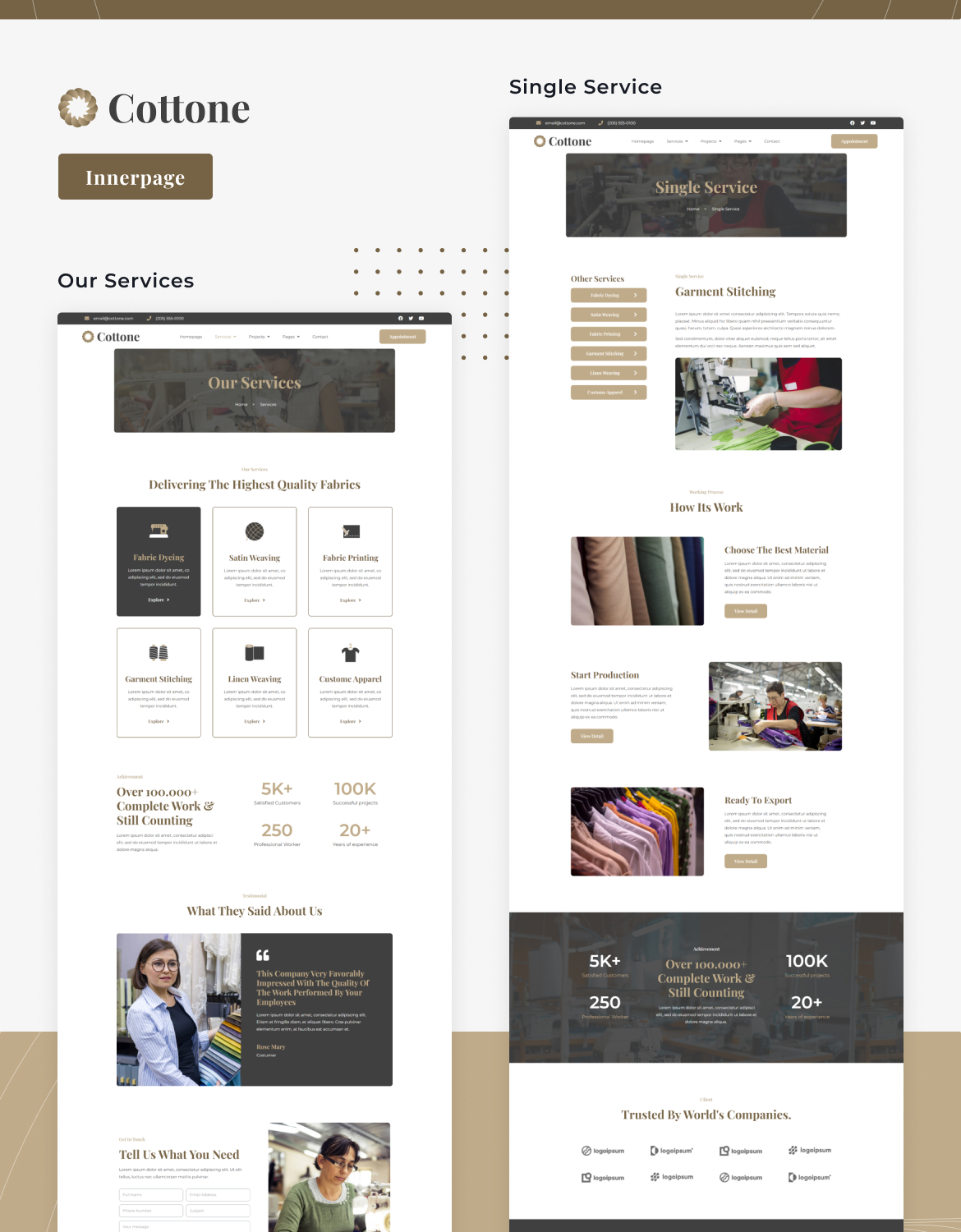 Cottone | Textile & Garment Industry Elementor Template Kit - 3