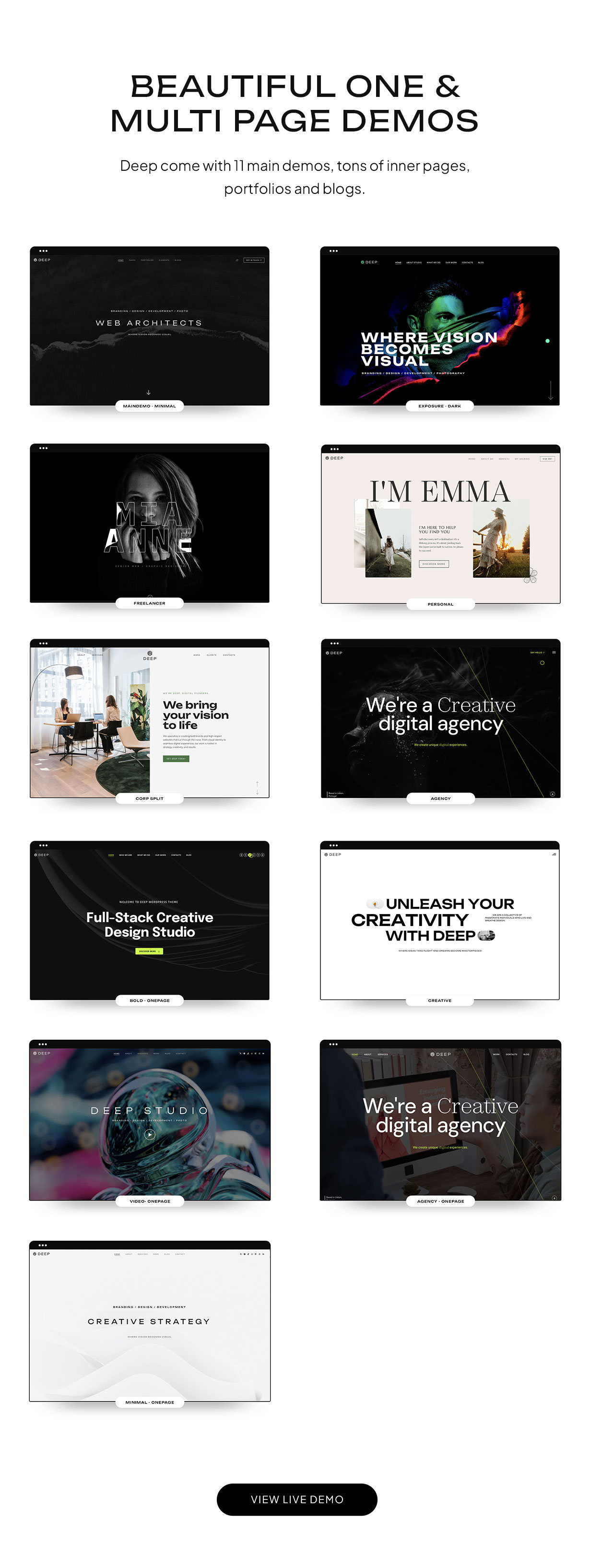 Deep - Creative Agency & Portfolio WordPress Theme - 2
