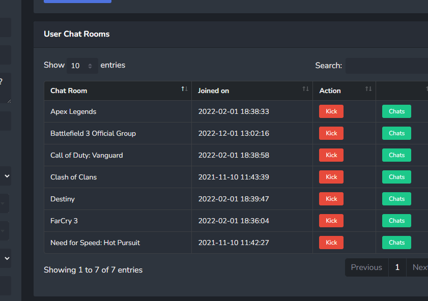 Kick User From User Profile
