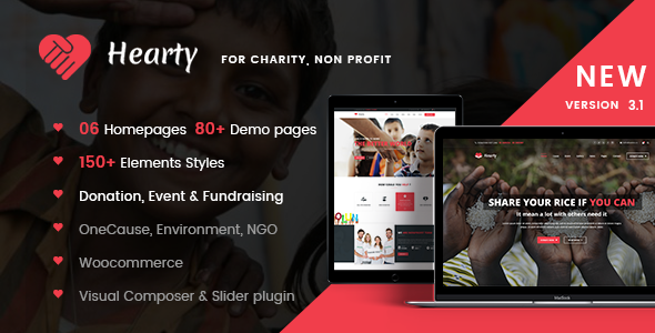 Charity WordPress Theme | Charity WP Hearty