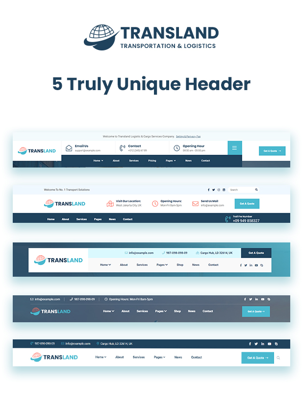 Transland - Transport & Logistics WordPress Theme - 5