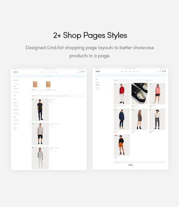 2+ Shop Pages Styles