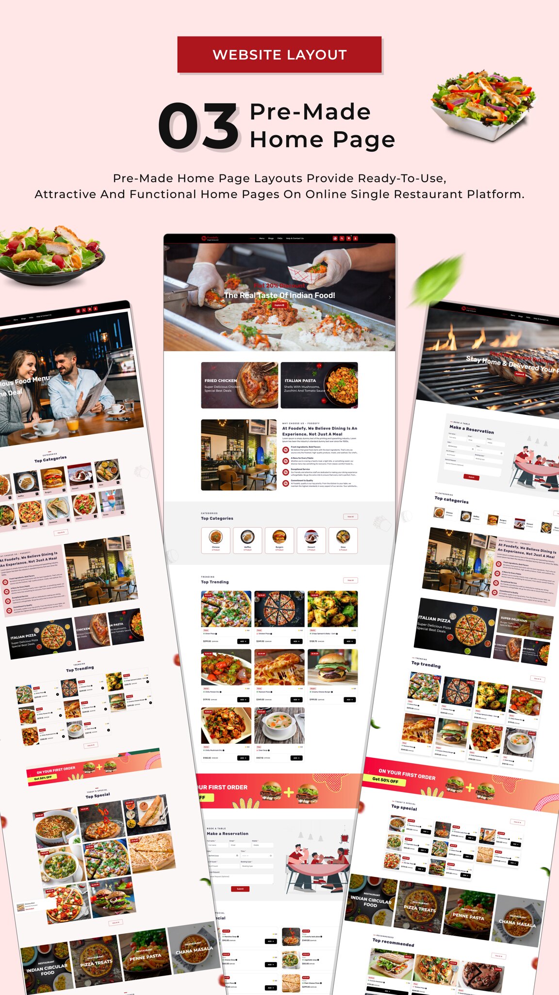 FoodeFy - Single Restaurant Online Food Ordering Laravel Website Platform