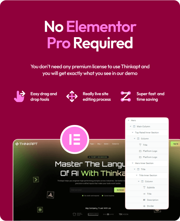 Thinkapt - AI Prompt Engineering Elementor Template Kit - 2