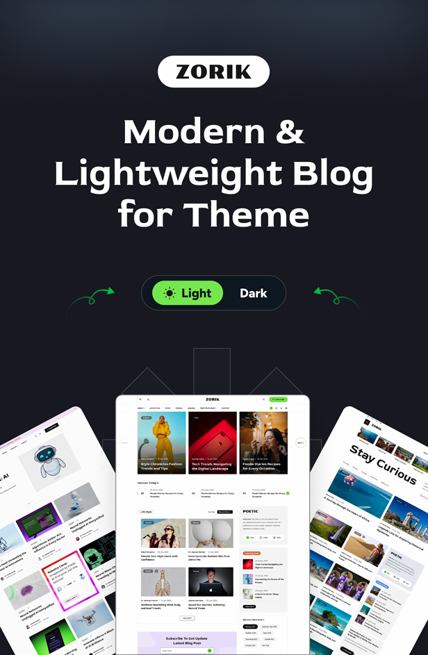 Zorik - Modern & Lightweight Blog WordPress Theme - 2