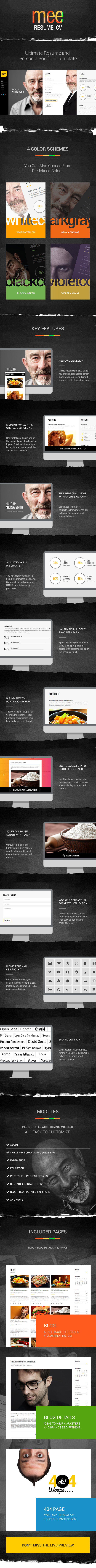 MEE - Responsive Resume / Personal Portfolio - 2