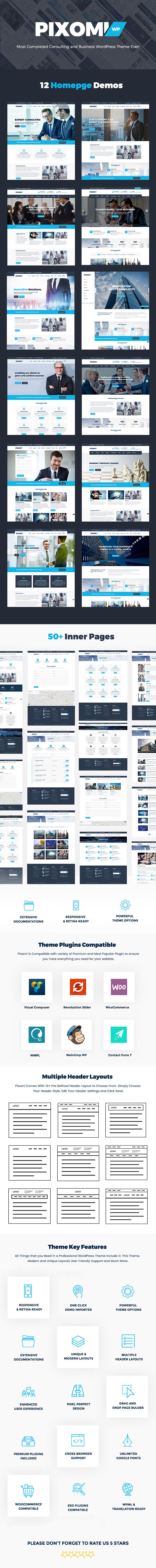 Pixomi Theme Features