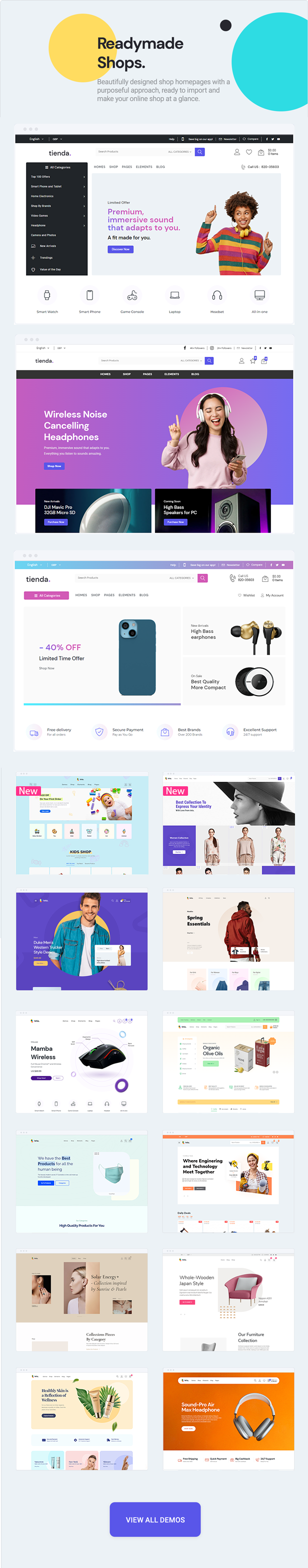 teta - WooCommerce WordPress Theme - demos