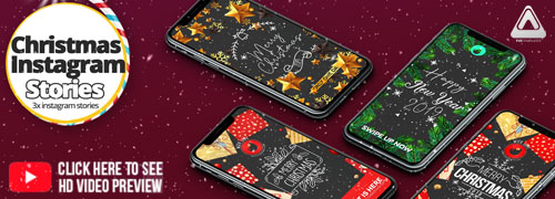 Christmas Instagram Stories Pack AE Template 2019