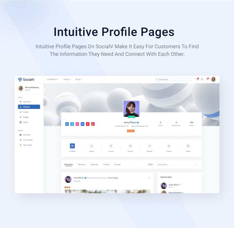 SocialV 社交网络和社区 BuddyPress 主题