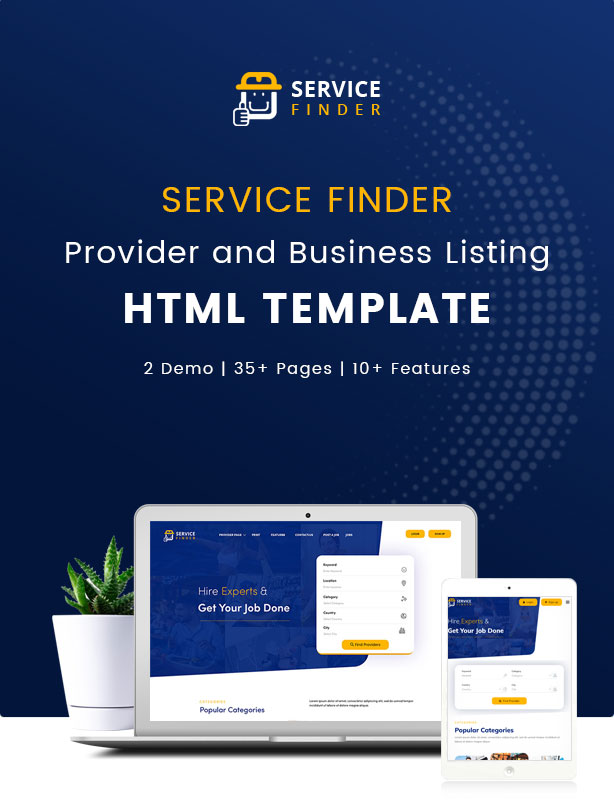 Service Finder - Provider and Business Listing HTML Template - 1